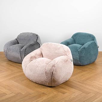 Кресло Baby Snug Chair искусственный мех Grizzly Grey - ракурс 9