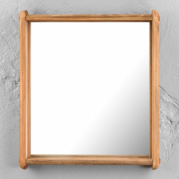 Настенное зеркало в деревянной раме Рустик Rustic Wood Wall Mirror