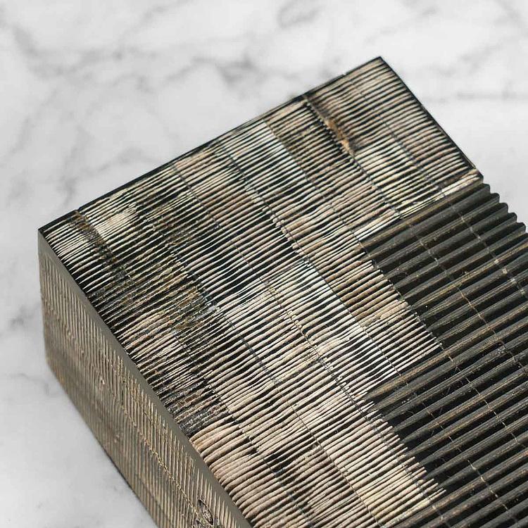 Шкатулка из рога Эмир, S Emir Horn Box Grey And Black Small