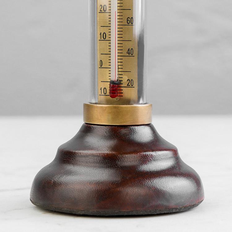 Круглый термометр на кожаной подставке Round Leather Base Thermometer