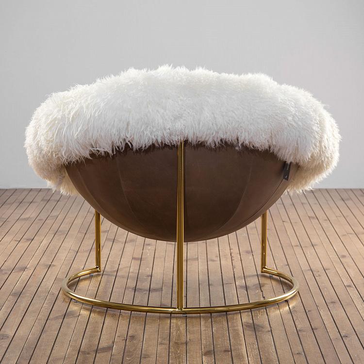 Кресло Пещера, ножки цвета латуни Cave Chair, Shiny Brass