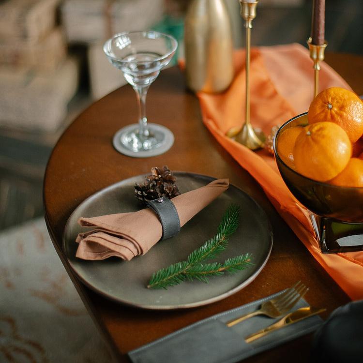 Набор из двух колец для салфеток Смоки Set Of 2 Napkin Rings Smoky