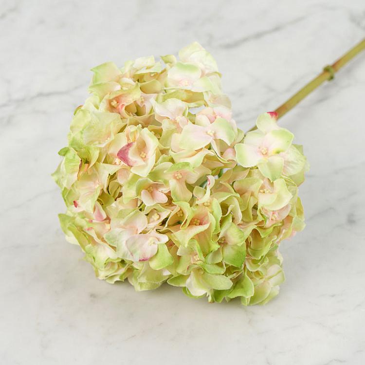 Искусственная гортензия нежно-розовая с лаймовым Hydrangea Pale Pink With Pale Lime 47 cm