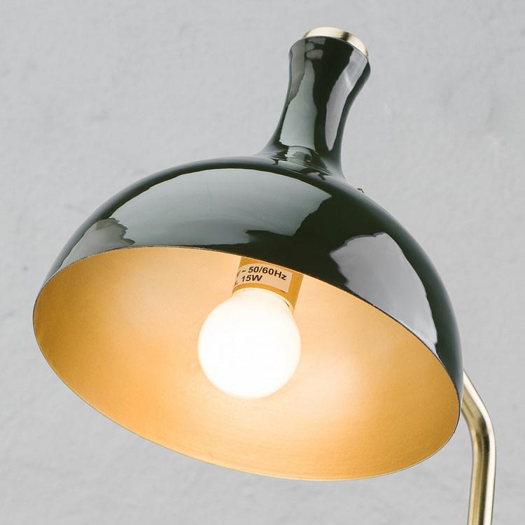 Оливково-золотая настольная рабочая лампа Olive Green And Gold Desk Lamp