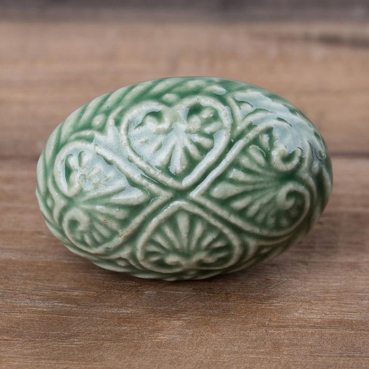 Мебельная ручка Керамика зелёная Ceramic Green Knob