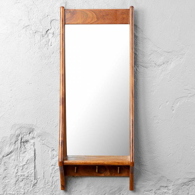 Зеркало с полкой и тремя крючками Ферги Fergie Mirror With Shelf And 3 Hooks