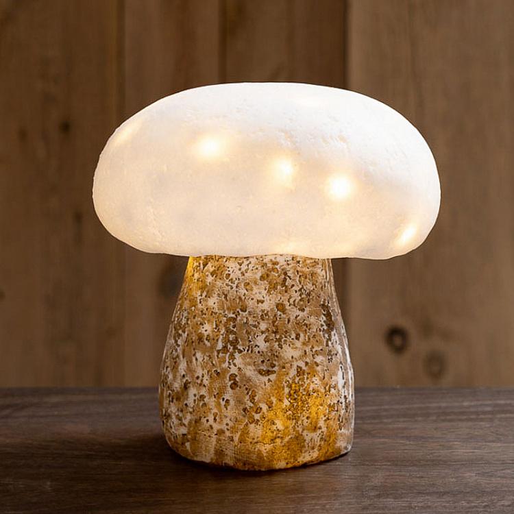 Настольная лампа с led-гирляндой внутри Гриб стоящий Standing Mushroom Lamp Led Garland