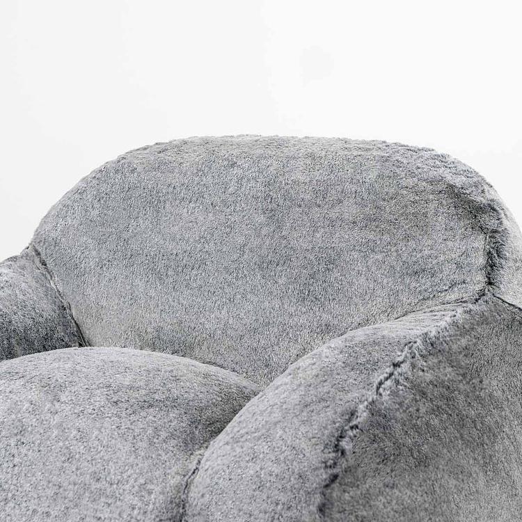 Кресло Baby Snug Chair искусственный мех Grizzly Grey - ракурс 6