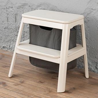 Табурет-лестница Step It Up Stool крашеный мдф Pearl White MDF