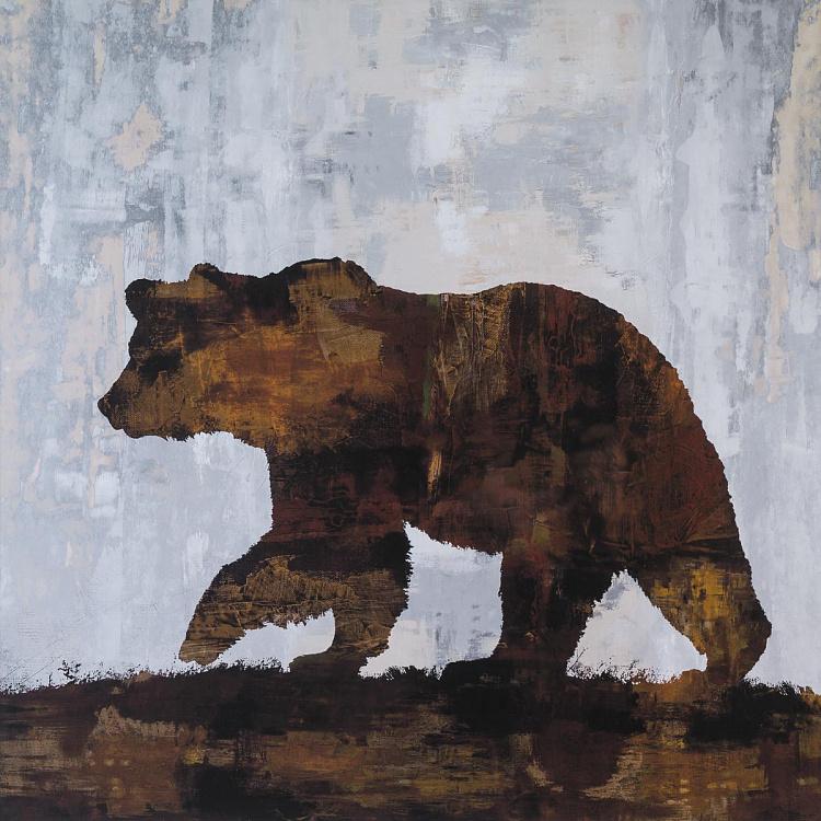 Картина-принт Фигура медведя Bear Shape Frame