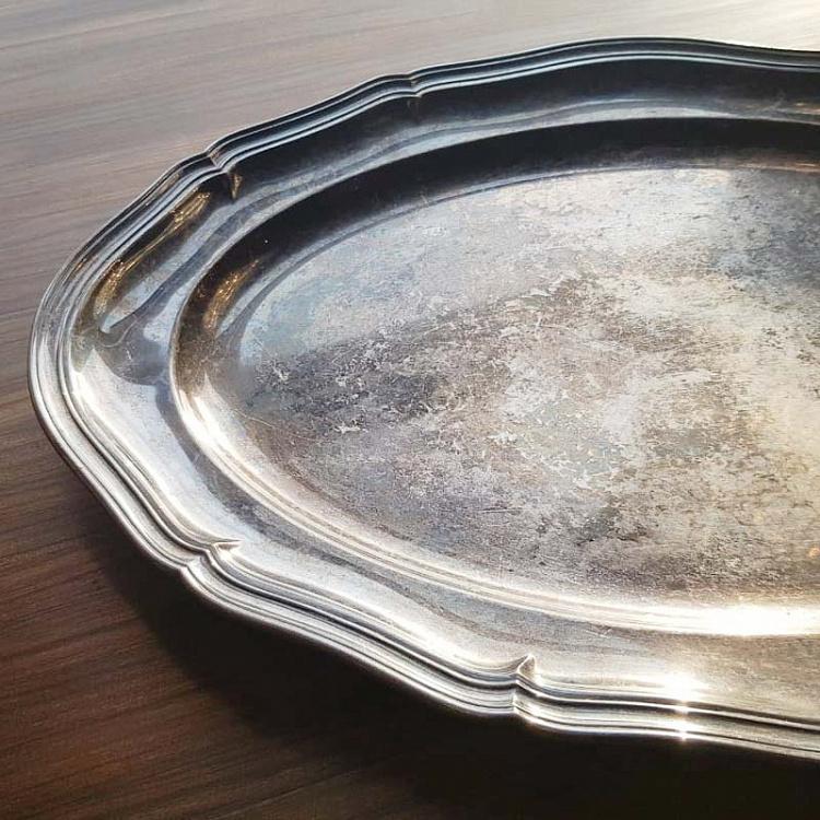 Винтажный серебряный поднос 3 Vintage Old Silver Plate 3