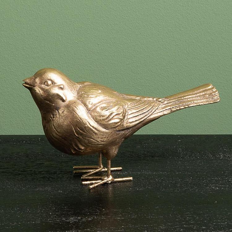 Golden Bird Head Up Figurine