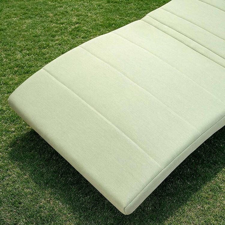 Садовый шезлонг-лежак Wave Lounger, Black акриловая ткань Almond - ракурс 7