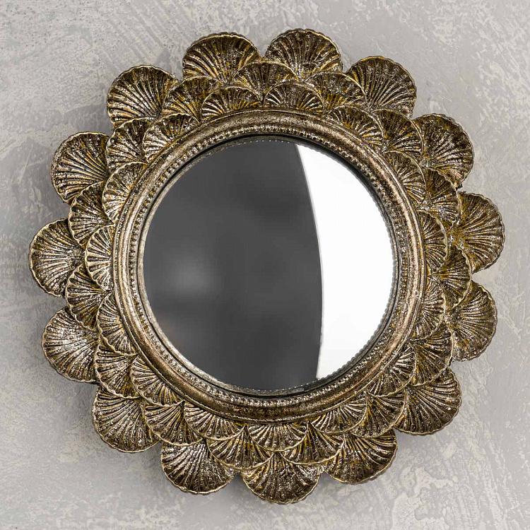 Выпуклое зеркало Серебристые ракушки Silver Shells Convex Mirror