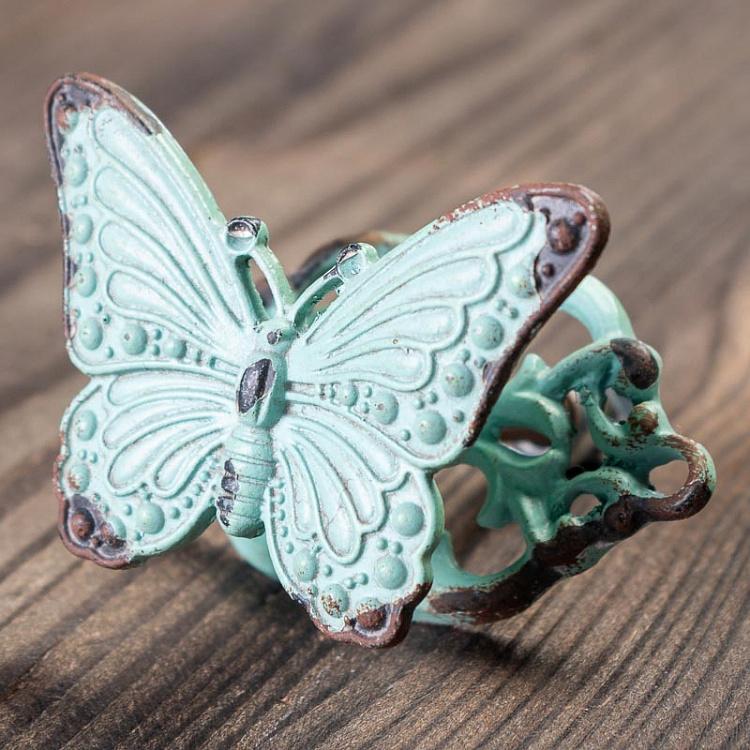Мебельная ручка Зелёная бабочка Green Butterfly Knob