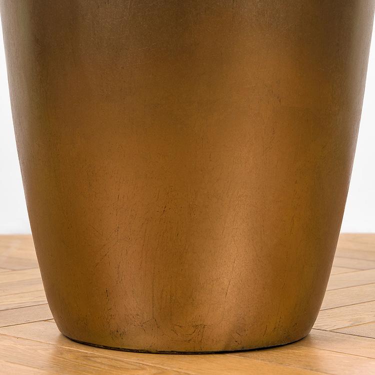 Кашпо Effectory Metal Tall Pot Matte Gold Large - ракурс 4