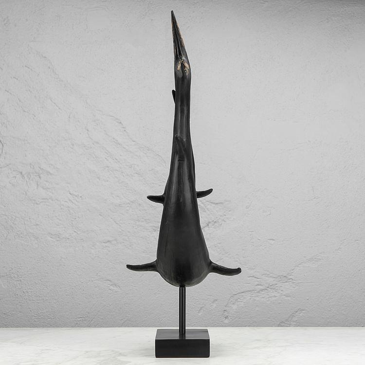 Статуэтка на подставке Две чёрные рыбы Black Fish On Base