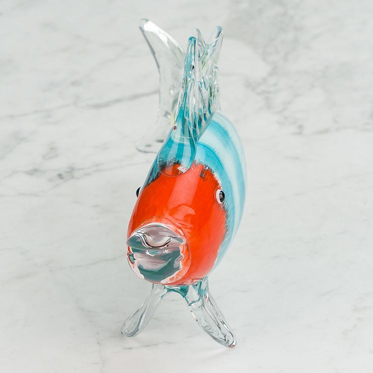 Статуэтка Разноцветная рыба Long Glass Fish Multicolor