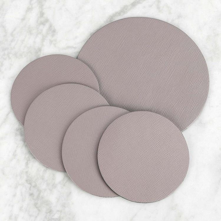 Набор из пяти круглых подставок под стаканы и чайник Set Of 5 Round Coasters