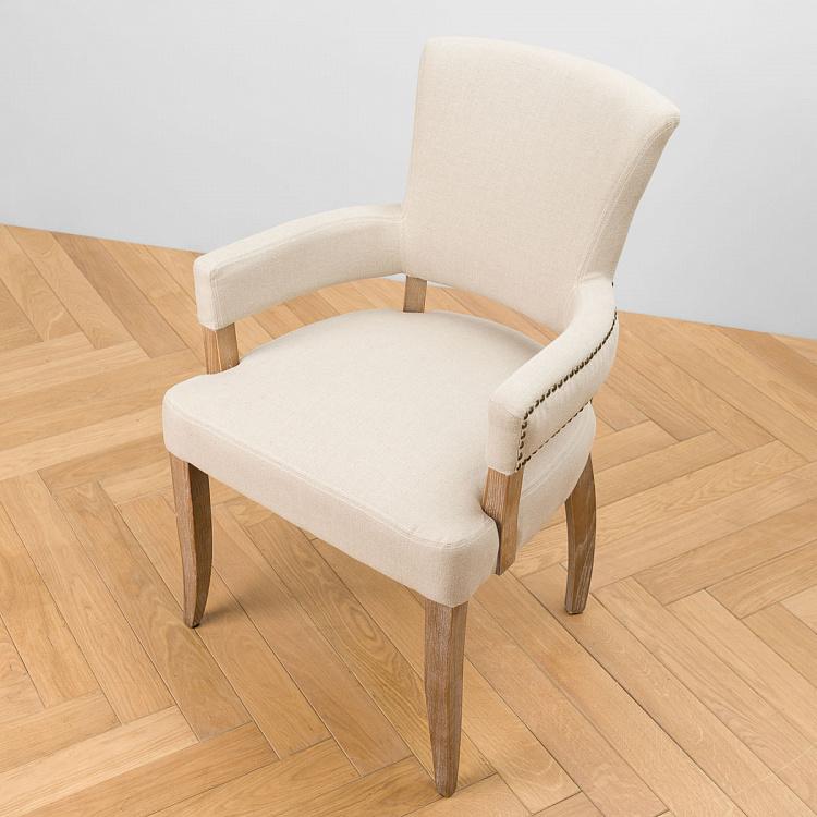 Стул Ньюпорт с подлокотниками, песочные ножки Newport Dining Chair, Oak Sandwashed