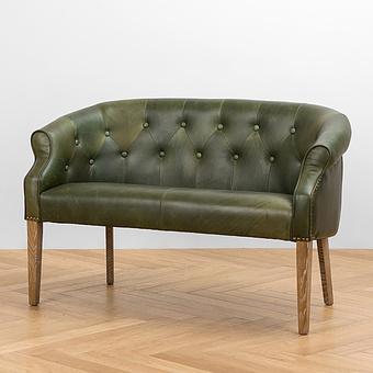 Marshall 2 Seater, Oak Sandwashed Leather