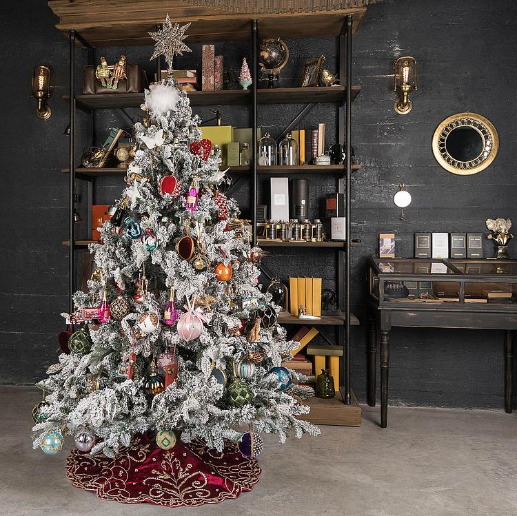 Бордовый коврик-юбка под ёлку большой Christmas Tree Skirt Burgundy 120&nbsp;cm