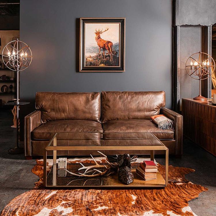 Торшер со столиком Gyro Floor Lamp With Tray металл Antique Rust - ракурс 15