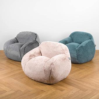 Кресло Baby Snug Chair искусственный мех Big Bear Pink - ракурс 10