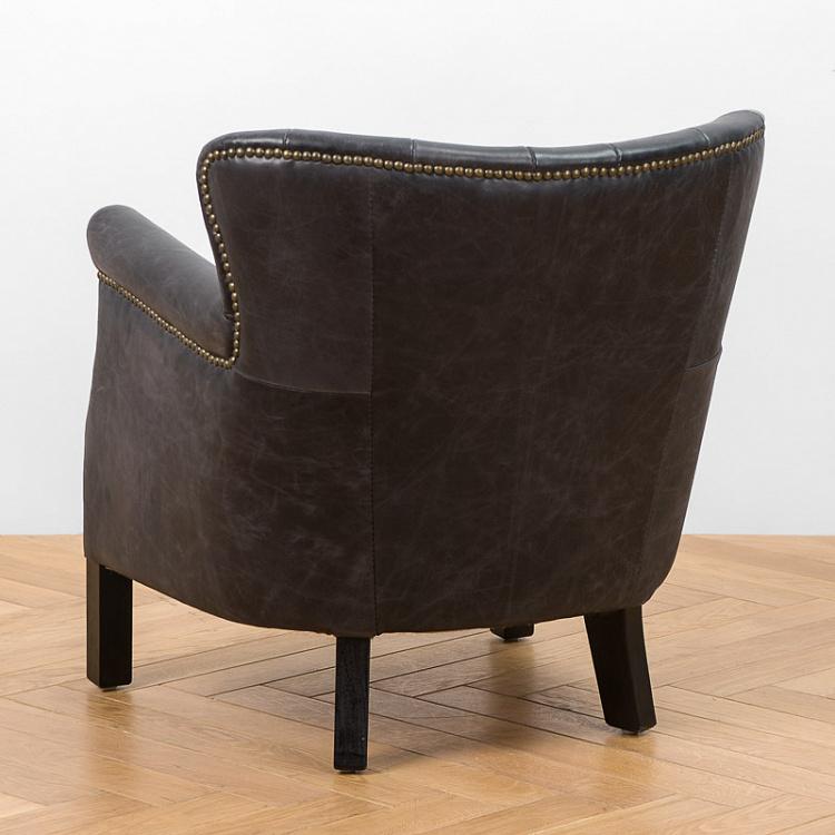 Кресло Поль с отделкой полосами, чёрные ножки Paul Armchair With Stripes, Black Wood D