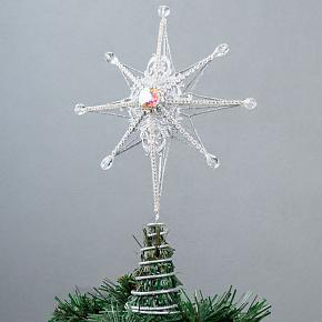 Wire Jewel Northern Star Topper Silver 34 cm