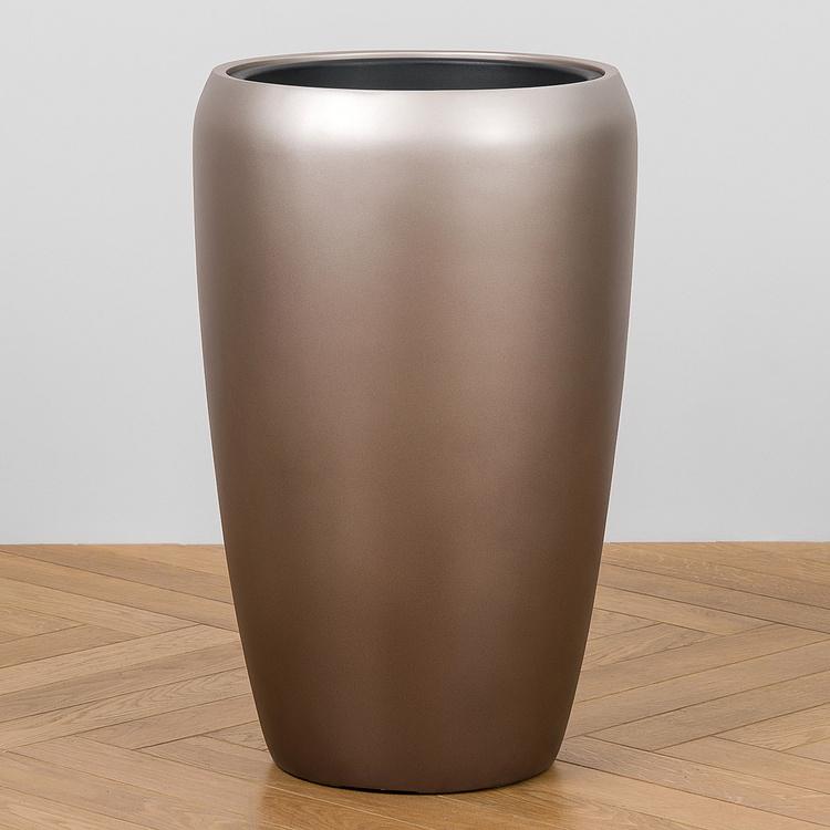 Кашпо Effectory Metal Tall Pot Dark Silver Large