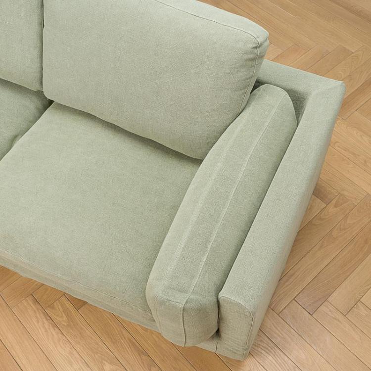 Двухместный диван Бореаль, стираный лён Boreal 2 Seater Green Stonewashed Linen