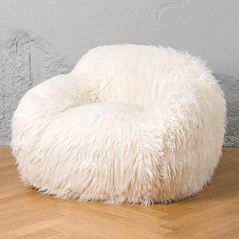 Кресло Snug Chair искусственный мех Mongolia Cream