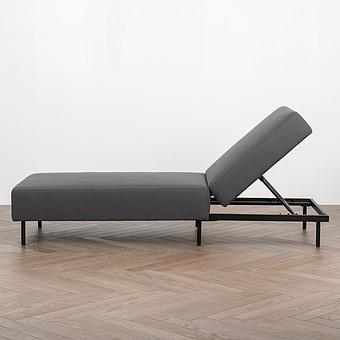 Садовый шезлонг-лежак Chic Lounger, Black акриловая ткань Anthracite Carbon - ракурс 3