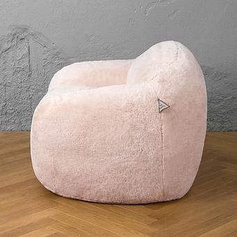 Кресло Snug Chair искусственный мех Big Bear Pink - ракурс 3