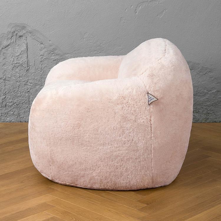 Кресло Snug Chair искусственный мех Big Bear Pink - ракурс 3