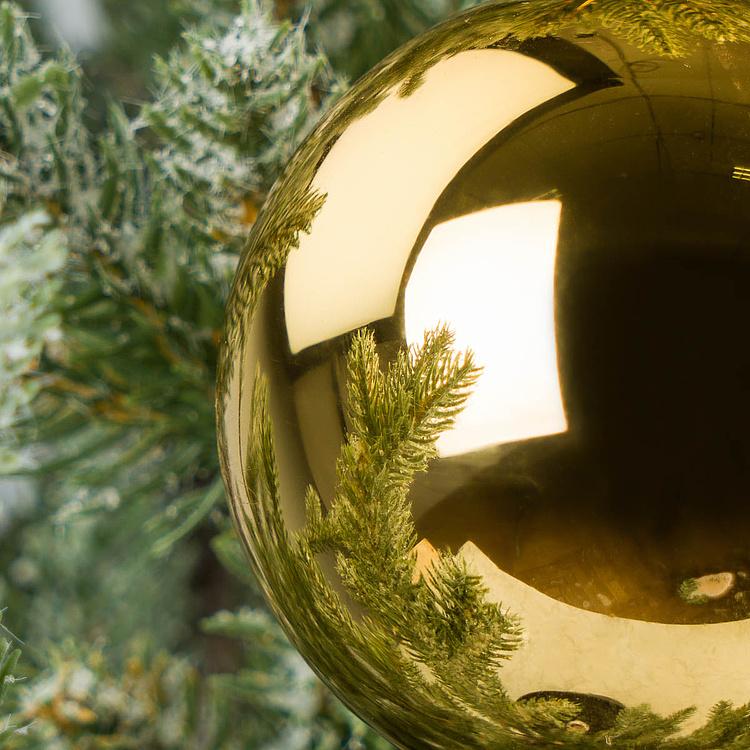 Золотой стеклянный ёлочный шар Glass Uni Ball Shiny Gold 7 cm