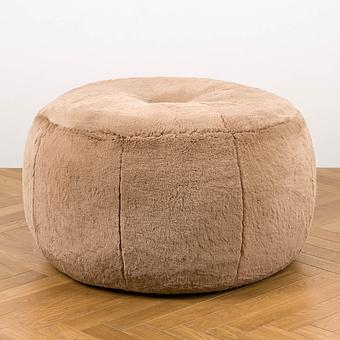 Пуфик Alaska Donut Pouf искусственный мех Big Bear Taupe