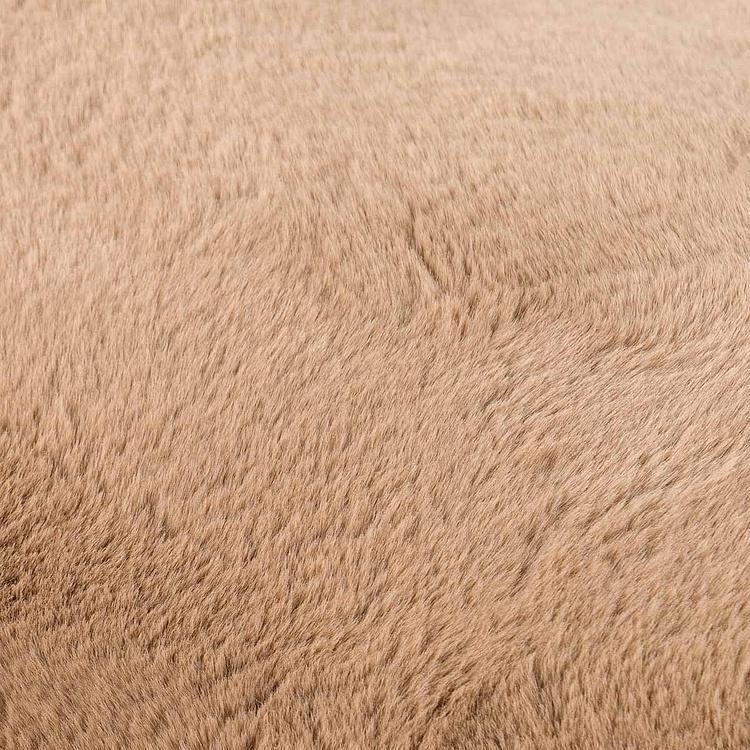 Пуфик Alaska Donut Pouf искусственный мех Big Bear Taupe - ракурс 4