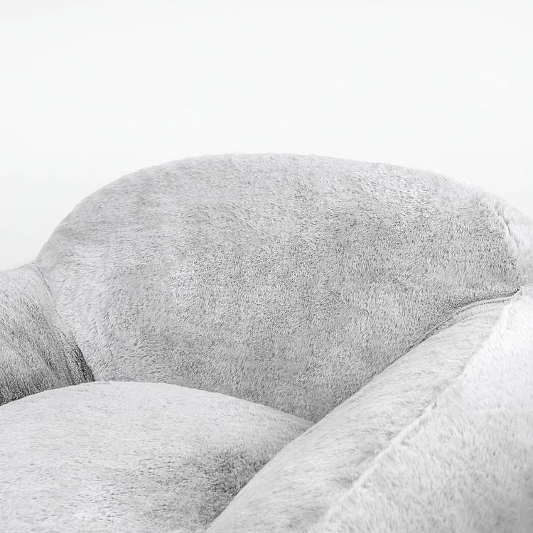 Кресло Snug Chair искусственный мех Big Bear Grey - ракурс 6
