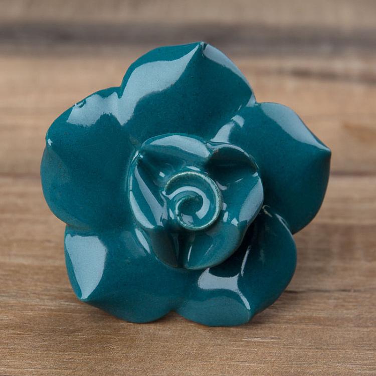Мебельная ручка Голубая роза Blue Rose Knob