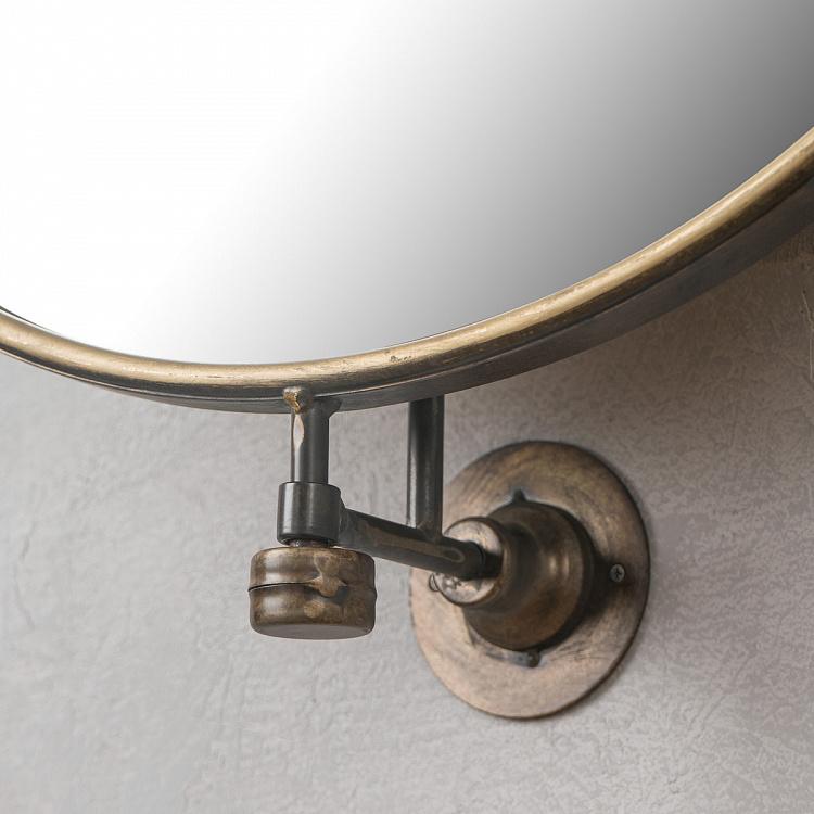 Круглое настенное поворотное зеркало Round Copper Swivel Wall Mirror