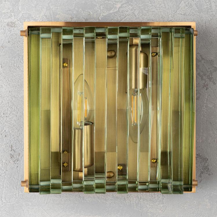 Бра с зелёным стеклом Облако, S Nuvola Wall Lamp Green Small