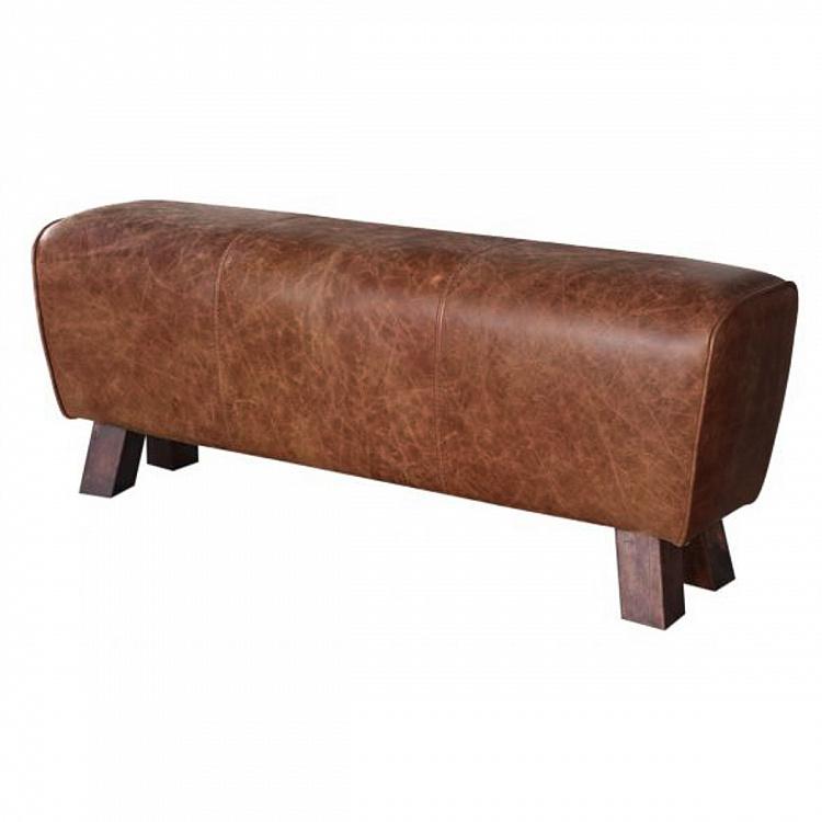 Скамейка Лас-Пальмас, красно-коричневые ножки Las Palmas Bench, Red Brown Wood D