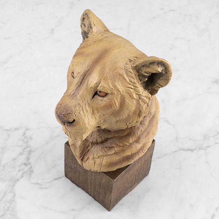 Статуэтка на подставке Голова львицы Lioness Head On Stand