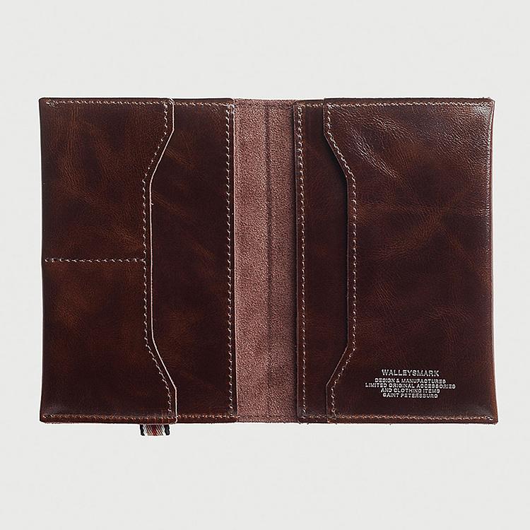 Обложка для паспорта Passport Cover натуральная кожа Vintage Cherry - ракурс 2