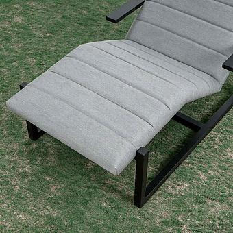 Садовый шезлонг-лежак Roxy Lounger, Black акриловая ткань Flanelle - ракурс 7