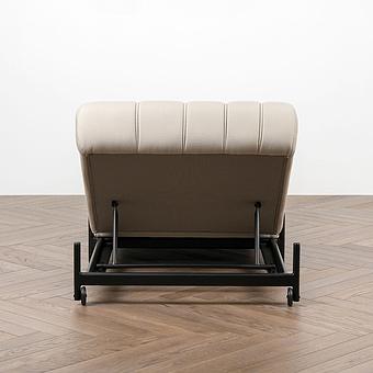 Садовый шезлонг-лежак Luna Lounger, Black акриловая ткань Light Stone - ракурс 5