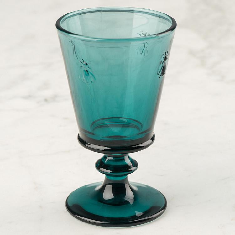 Серо-голубой бокал для вина Пчёлы Abeille Bleu Nuit Wine Glass