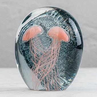 Пресс-папье Glass Paperweight 2 Pink Jellyfish